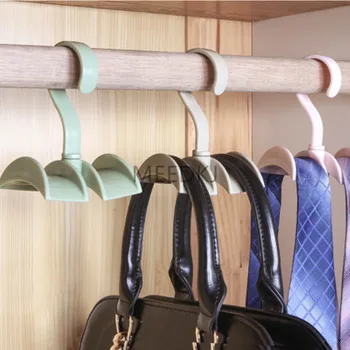 Omaro organizator ročica vrtljiva omaro za shranjevanje rack kavljem kravato rack torbici kavljem oblačila kavljem pasu kavelj
