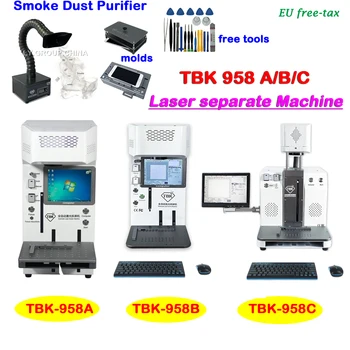 TBK-958A 958B 958C Samodejni LCD nazaj stekla Laser posebne naprave za iphone za DIY Graviranje in LOGOTIP ce Stroj