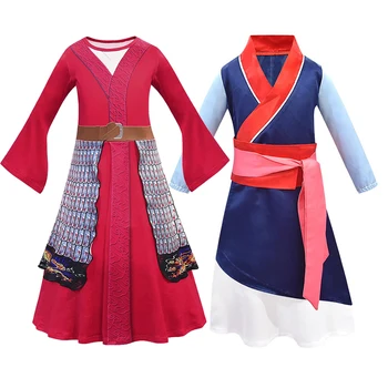 Mulan Obleko Gor, Obleke Za Dekleta Filmski Vlogi, Igranje Kostume Otroci Halloween Party Obleke Otrok Kitajske Tradicionalne Hanfu