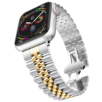 Iz nerjavečega Jekla watch Trak pasu Za Apple Watch zanke 6 SE 5 4 3 44 mm 40 mm manšeta 38 mm 42mm Zamenjava Zapestnica za iWatch