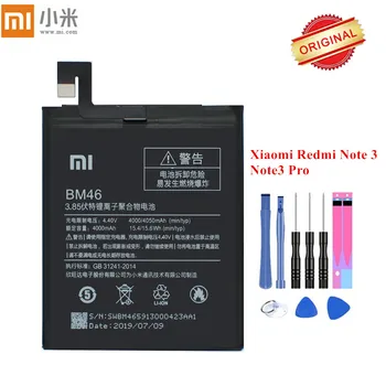 Original Xiao Mi Baterija BM46 Za Xiaomi Redmi Opomba 3 Redmi Note3 Pro Visoke Kakovosti akku 4000 mah z brezplačno Orodja
