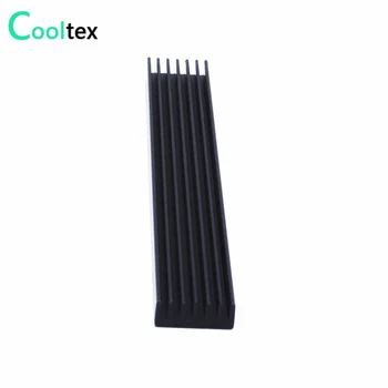 (5pcs/veliko) 100x14x6mm Aluminija heatsink radiator hladilnega telesa Črno Eloksiran za LED Elektronski hladilnik za hlajenje