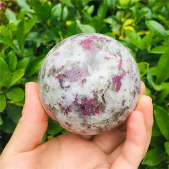 Naravni kamen plum blossom turmalin kristalov žogo kamni doma dekoracijo veter, vodo žogo
