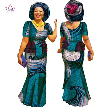 Nove Afriške Obleke Za Ženske Poletno Delo Krilo Nastavite Izdelana Oblačila Tradicionalnih Bazin Tiskanja Riche Plus Velikost Naravnih WY1576