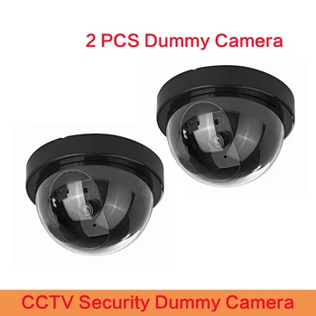 2 KOS Visoka Kakovost Mini Dome Kamere Dummy Kamera CCTV Flash Utripa LED za Video Nadzor, Home Office Varnostne Kamere