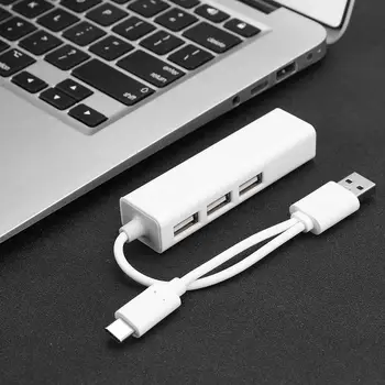 USB 2.0 Hub Tip-c Network Card USB OTG Vozlišč Tipa C do Rj45 Lan vmesnik Gigabit Ethernet USB Razdelilnik za Macbook Prenosni telefon