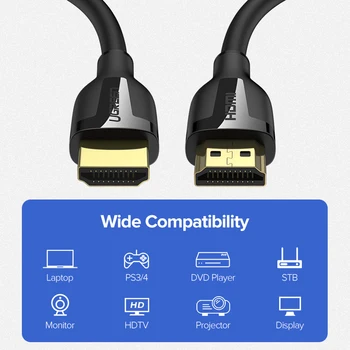 Razhroščevalne simbole HDMI je združljiv Kabel 4K 2.0 za Apple TV PS4 Splitter preklopnik HDMI je združljiv Kabel 60Hz Video Audio Kabel Kabel 4K