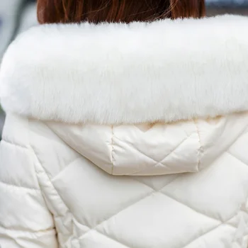 Boutique Ženska puhovka coats pozimi leta 2020 nove srednje dolg bombaž jopiči, ženski hooded krzno ovratnik zgostitev plašč ženske ODFVEBX