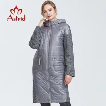 Astrid 2019 Jeseni nov prihod žensk suknjič sredine dolžine slog park s kapuco, toplo, tanko bombaž jakna ženska oblačila AM-1983