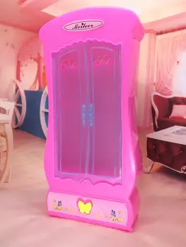 NK En Niz Lutka Pribor Pink Omaro Omaro Za Barbie Lutka Princesa Dreamhouse Pohištvo Miniaturni Najboljše Darilo Za Otroka