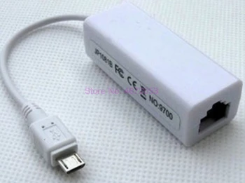 200pcs 5-Pin Micro USB 2.0 priključek RJ45 LAN Ethernet Omrežja 100 mb / s Adapter Za Tablični RAČUNALNIKI (Android) Za Windows