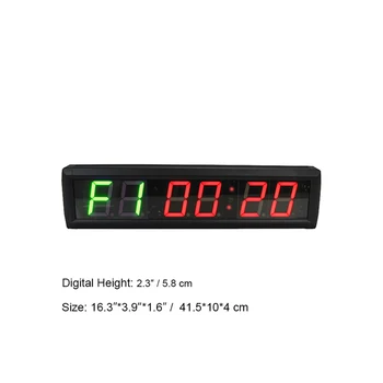 Hot-prodaja Veliki Telovadnici Crossfit Stenska Ura LED Fitnes Interval Timer Telovadnici Digitalni Odštevanje Ura S Štoparico