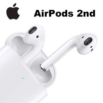 Apple AirPods 2. z Brezžično Polnjenje Primeru TWS Slušalke Bluetooth Stereo Glasba Šport Čepkov za iPhone, iPad in Mac Apple ura