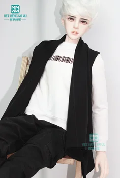 BJD pribor lutka obleko za 70 cm BJD lutka moda Black risanka majica priložnostne hlače