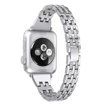 Iz nerjavečega Jekla Razreda Združljiv za Apple ura Pas trak 38 mm 40 mm Ženske za Iwatch Serije 4/5 Zapestnica Zapestje Watchbands pasu