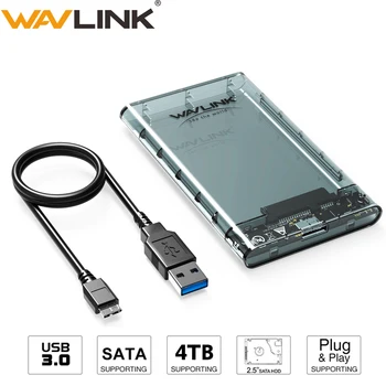 Wavlink 2.5-palčni HDD Primeru, SATA, USB 3.0 Trdi Disk, Ohišje Orodje Brezplačno 5Gbps UASP protokol Zunanje SSD Polje za 2.5