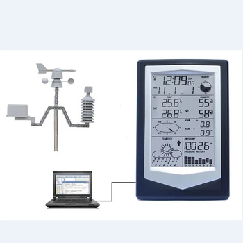 NOVE Poklicne Vremenske Postaje S PC Povezava Gospodinjstvo Brezžični Termometer, Higrometer Barometrski Tlak Meteorometer