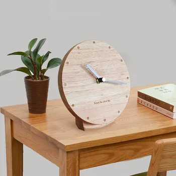 Masivnega lesa ure dnevno sobo sodoben minimalističen nihalo namizje namizje ura tiha ura Nordijska ustvarjalne spalnica seje