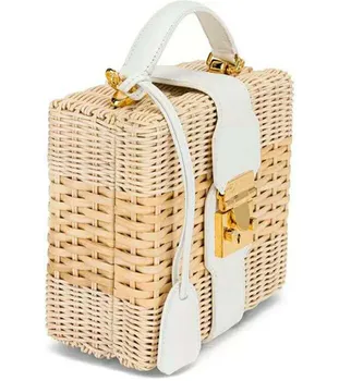 Seaside počitnice vrečko ramenski messenger, tkane vrečke visoke kakovosti slavni oblikovalec ženske plaži rattan vrečko 2020 novo torbico.