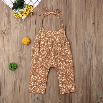 Srčkan Newborn Baby Dekle Dojenčka Romper Jumpsuit Cvetlični Pike Poletje Brez Rokavov Sunsuit Baby Girl Obleke
