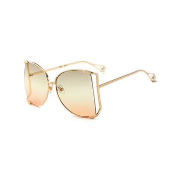 2020 Novih Nezakonitih sončna Očala Ženske 2020 Moda Luksuzne blagovne Znamke Prevelik sončna očala Letnik Kovinski Okvir Očal Odtenki UV400