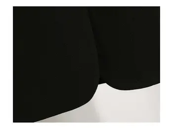 2021 Brezplačna Dostava Nov modni Črna Športna Blazer Plašč Ženske Srednje Dolg Slim Modi Vsestranski Poslovna Obleka