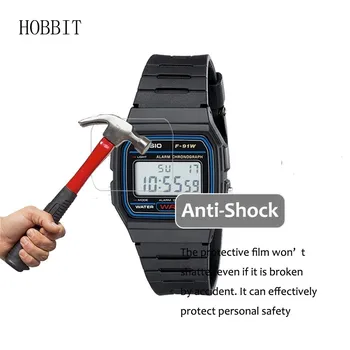 3Pack High Definition Anti-shock Smartwatch LCD Stražar Film Za Casio moška Classic F91W-1 Nano eksplozijam Screen Protector