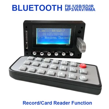 DIY Bluetooth MP3 Modul HIFI Lossless Predvajalnik Glasbe Decorder Odbor Avdio Predvajalniki SD Kartico, USB Zapis WAV Mini FM Radio Kit