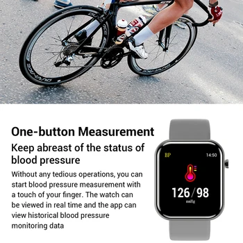LIGE Nova Barva LED full zaslon na dotik Šport Pametno Gledati Ženske, Srčni utrip, krvni tlak monitor Smartwatch za Android in iphone