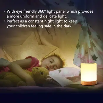 Smart LED nočna osvetlitev polnjenje prek kabla USB touch kontrole light color namizna svetilka za branje postelji kampiranje razsvetljavo otroci darila