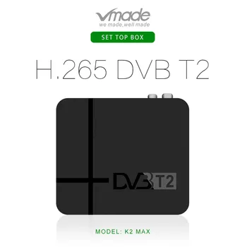 Digitalni zemeljski Sprejemnik DVB-T2 HEVC H. 265 Polno 1080P TV Sprejemnik Vgrajen priključek RJ45 Lan Podpora Youtube DVB T2 K2 MAX Set Top Box