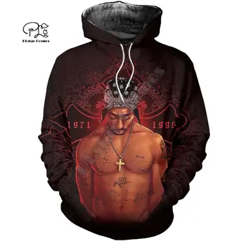 PLstar Kozmos HipHop Tupac 2Pac Rapper pevka Harajuku Trenirko 3D Tiskanja Najnovejši Modni pulover s kapuco/Majica/Jakna/Moški Ženske -a1