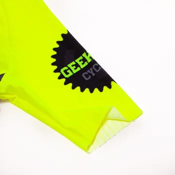 PRO Fitnes Fluorescentne Barve Dirke Laser Cut Maillot Geeklion Poletni Kolesarski Dres Ropa Quick Dry Team Kolesarski Komplet