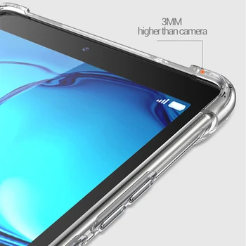 Shockproof silikonsko ohišje za Huawei MediaPad T3 T5 7.0 8.0 10 10.1 AGS-W09/L09 prozorno gumo hrbtni pokrovček prilagodljiv odbijača