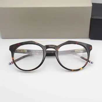 Thom blagovne Znamke Retro Acetat Očala Moški Ženske Optični Recept Očala Okvir za Moške in Ženske Okrogle Očala oculos de grau