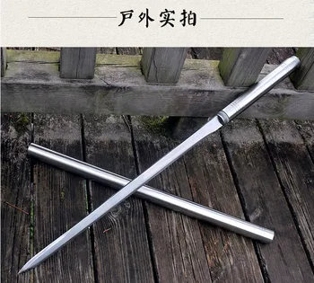 Ročno Kitajski WuShu meč naravnost rapier Manganovega jekla Rezilo noža-rob Meč
