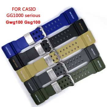 Zapestnico Watch Trak za Casio GG1000 Gwg100 Gsg100 Vse Resne Razredi za Casio Ure Watchband Silikonske Gume