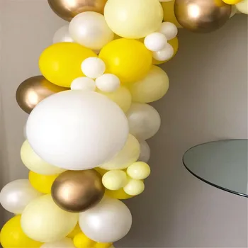 75pcs pastelnih maca rumen balon garland obokan poroko baby tuš rojstni počitnice praznovanje ozadju decortion