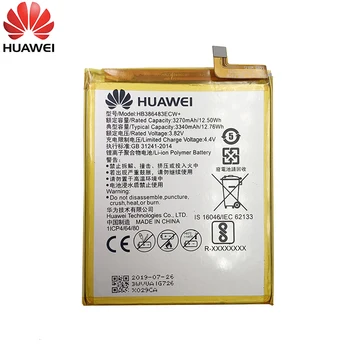 Prvotne Hua Wei Baterijo Telefona HB386483ECW+ Za Huawei Honor 6X G9 Plus Maimang 5 GR5 2017 3340mAh Zamenjava Baterij