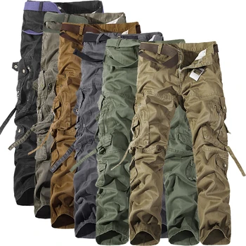MIXCUBIC 2019 pomlad Jesen vojske taktično hlače Multi-žep za pranje svoboden vojske green cargo hlače moški priložnostne Orodje hlače 28-42