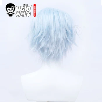 HSIU Anime Yashahime: Princesa Pol-Demon Inuyasha cosplay Higurashi Towawig lasuljo Svetlobe led modre kratke lase+Prosti blagovne znamke lasuljo skp