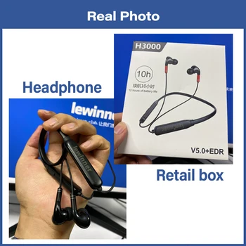 Lewinner Neckband Brezžične Bluetooth Slušalke Športne Teče Slušalke IPX5 Nepremočljiva Šport čepkov za zmanjšanje Hrupa Slušalke