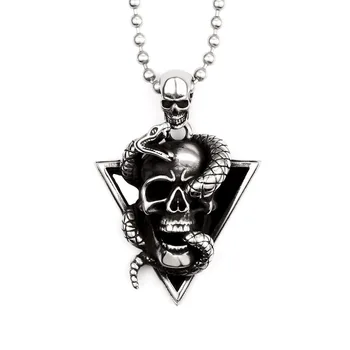 Jekla vojak lobanje za neodvisno kača iz Nerjavečega Jekla verige collier gothique bijoux Punk kul Nakit