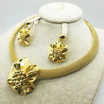Debelo novi dubaj zlato nakit za ženske modni ogrlica boutique nakit set poroko ogrlica 24k gold design ogrlica