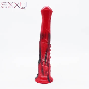 SXXY 10 inch Konj Silikonski Penis Realne Živali Dildo Pisane Bedak Stallion Fetiš Analni Seks Igrače za Moški Ženski Pari
