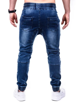 Jeans hlače moške jeans priložnostne teče zadrgo elegantno vitek jeans hlače hombr joggers estiramento masculino jean