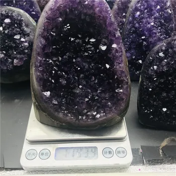 750-1500g Naravnih ametist gruče quartz crystal geode vzorec zdravljenja