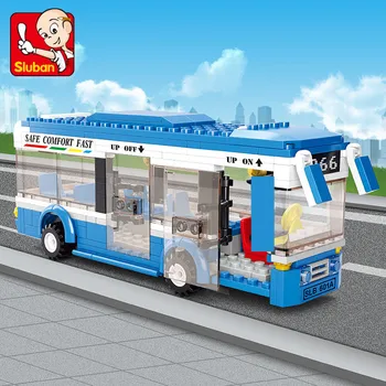 235Pcs City Express Avtobus gradniki Določa VARNO UDOBJE HITRO Ustvarjalca Juguetes Opeke Številke Playmobil Izobraževalne Otroci Igrače