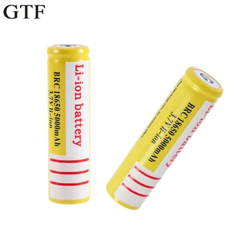 GTF 2pcs/veliko 18650 Baterijo 3,7 V 5000mAh Li-ionska Akumulatorska Baterija za Led Svetilka 18650 baterija, akumulator akumulator