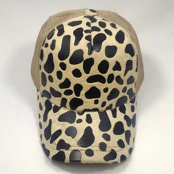 Krznen Leopard Natisnjeni Očesa Kamiondžija Klobuk Črna Rdeča 5 Plošči čepico za Moške, Ženske Bež Poletni Klobuk Pohodništvo